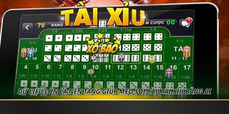 Dữ liệu lớn là nền tảng giúp mẹo soi cầu tài xỉu bằng AI